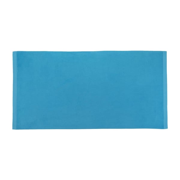 Towelsoft Jumbo Size Terry Dobby Hem Velour Beach TowelVelour Beach Towel 36 inch x 72 inch -Aqua HOME-BV1104-AQUA - main
